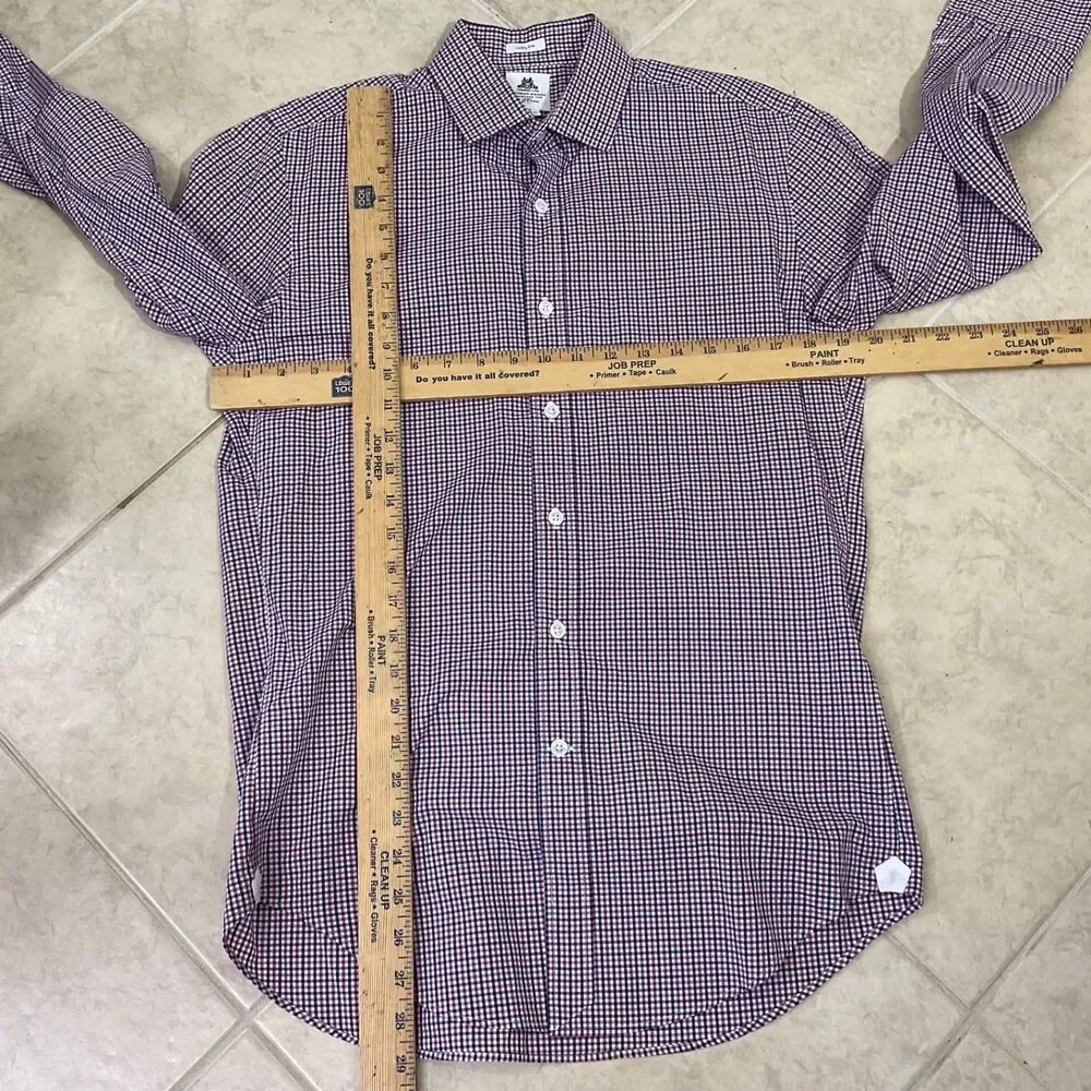 Thomas Mason for J.Crew Ludlow Men’s Dress Shirt micro Check Size S Small